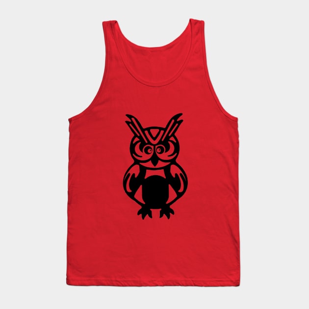 Funky owl outline Tank Top by dalyndigaital2@gmail.com